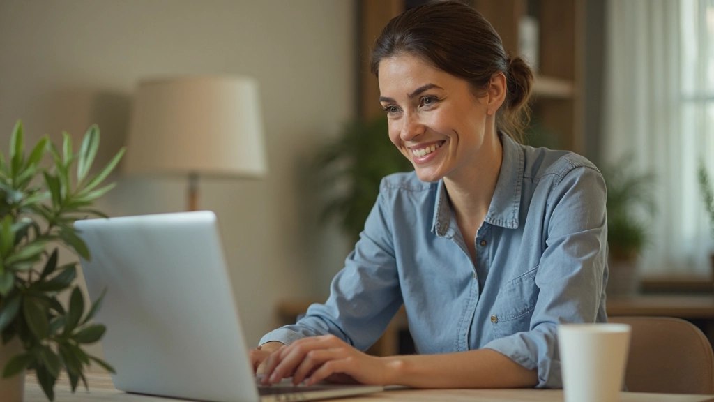 Видеоконференция на ноутбуке с несколькими участниками из разных мест